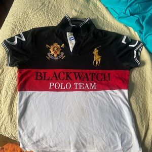 Polo by Ralph Lauren Black and Red Polo Shirt